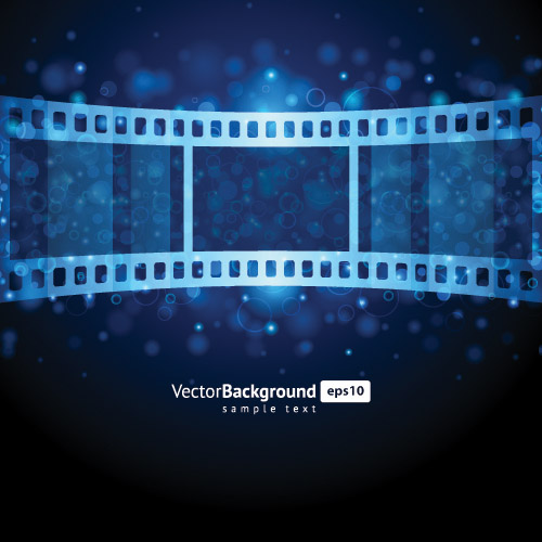 free vector Blue film negatives vector